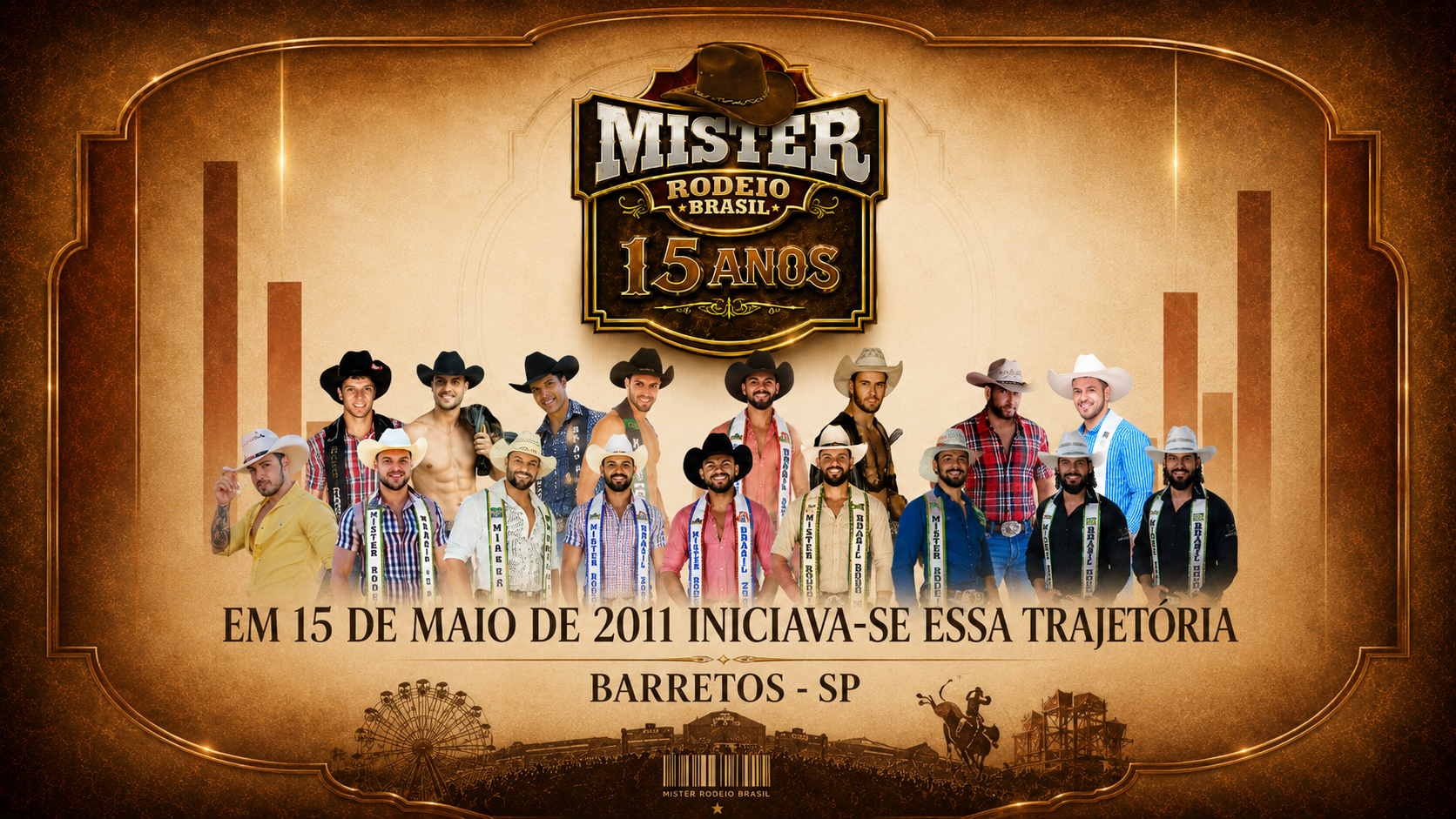 Mister Rodeio Brasil completa 15 anos de história e celebra trajetória construída por mais de 150 participantes